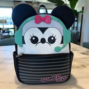 LOUNGEFLY 
 Disney Gamer Girl Backpack Bag Authentic, Excellent condition!